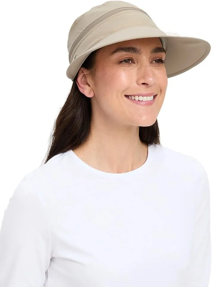 Solbari Womens Wanderlust Visor UPF 50 , Packable 2-in-1 Hat & Visor, Adjustable Fit with Sweatband for Sports & Outdoors