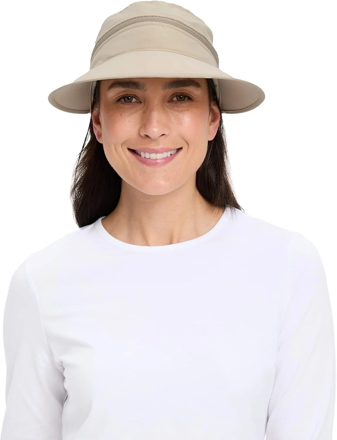 Solbari Womens Wanderlust Visor UPF 50 , Packable 2-in-1 Hat & Visor, Adjustable Fit with Sweatband for Sports & Outdoors