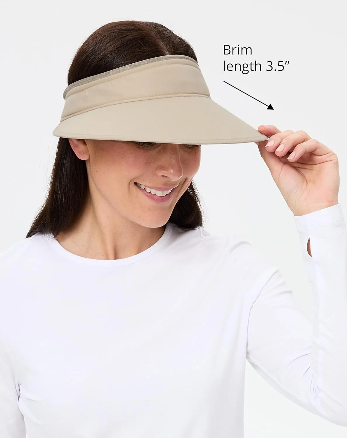 Solbari Womens Wanderlust Visor UPF 50 , Packable 2-in-1 Hat & Visor, Adjustable Fit with Sweatband for Sports & Outdoors