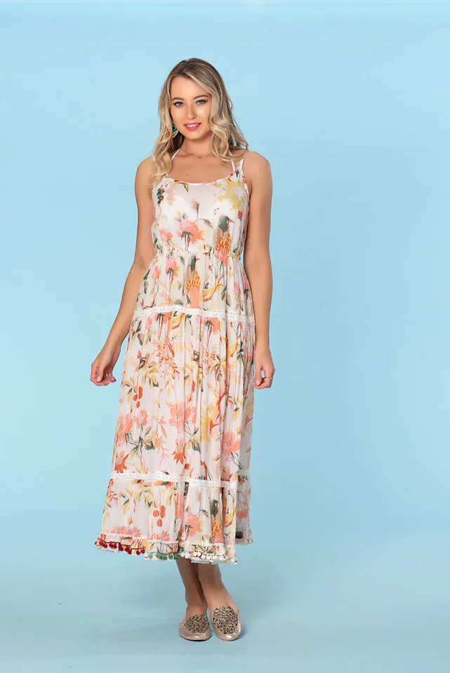 Sun dress, cotton resort collection, white resort dress