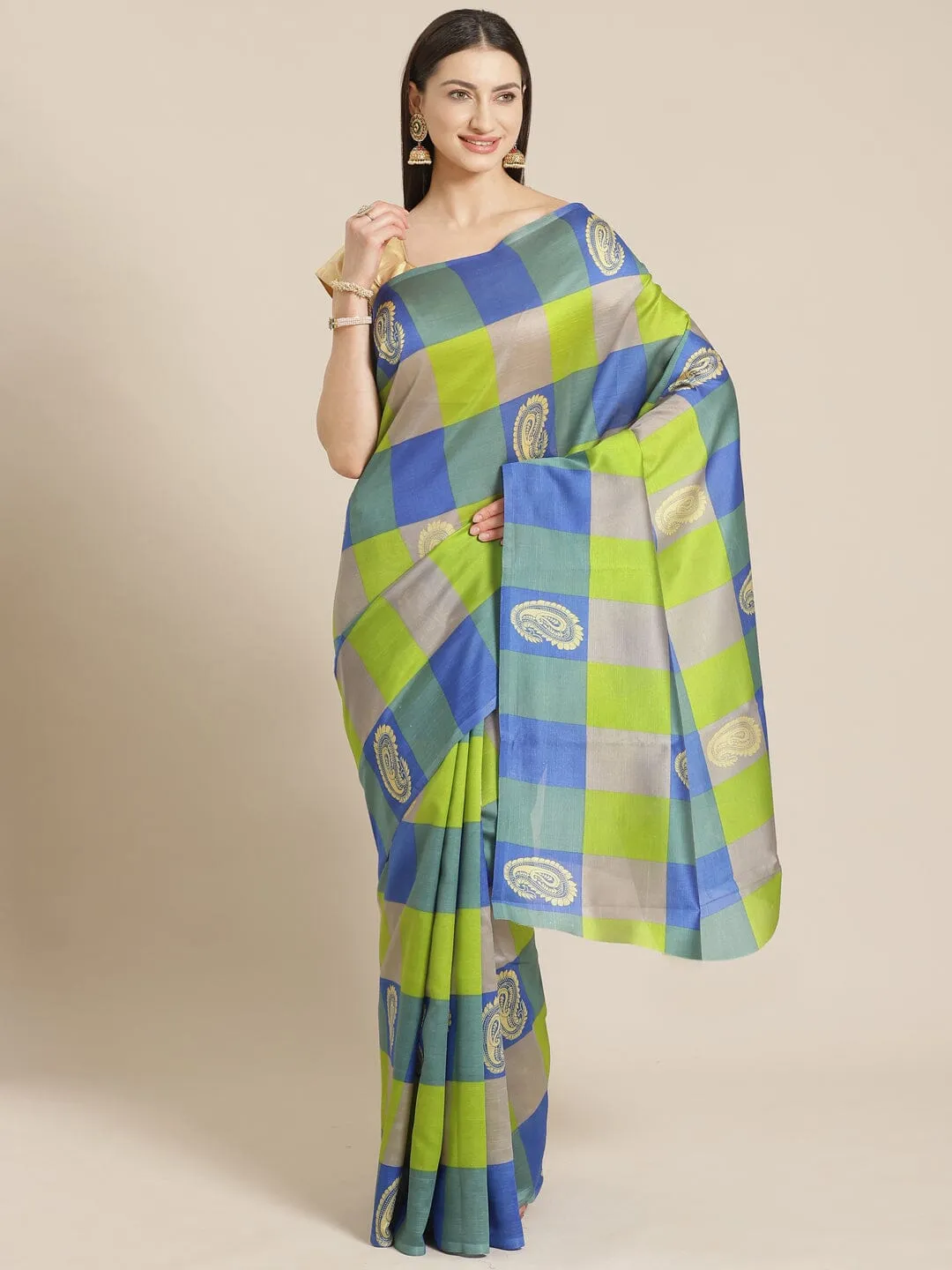 SVB SAREE Multicolour Art silk Saree