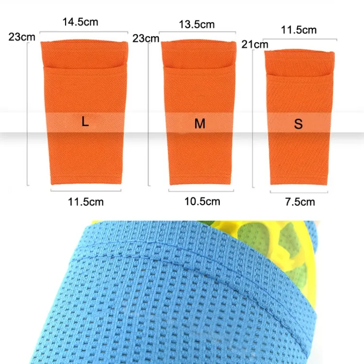 Sweat-Absorbing Breathable Insert Socks Calf Guard Socks Football Protective Gear(Blue L)