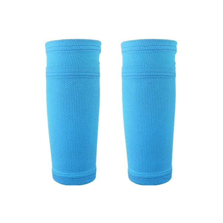 Sweat-Absorbing Breathable Insert Socks Calf Guard Socks Football Protective Gear(Blue L)