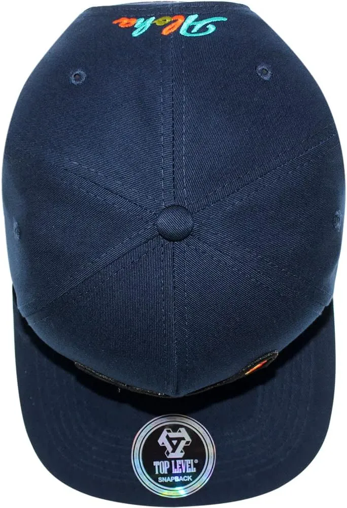 TOP Level Men's Adjustable Cotton Snapback Cap 7 (Various Unique Hat Designs Available)