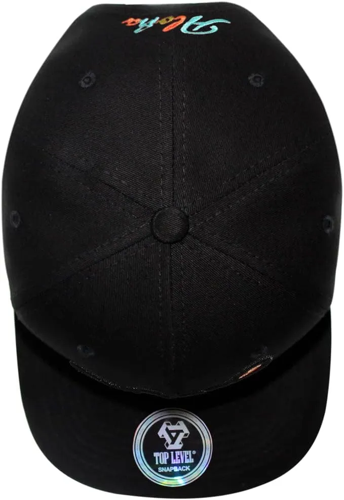 TOP Level Men's Adjustable Cotton Snapback Cap 7 (Various Unique Hat Designs Available)