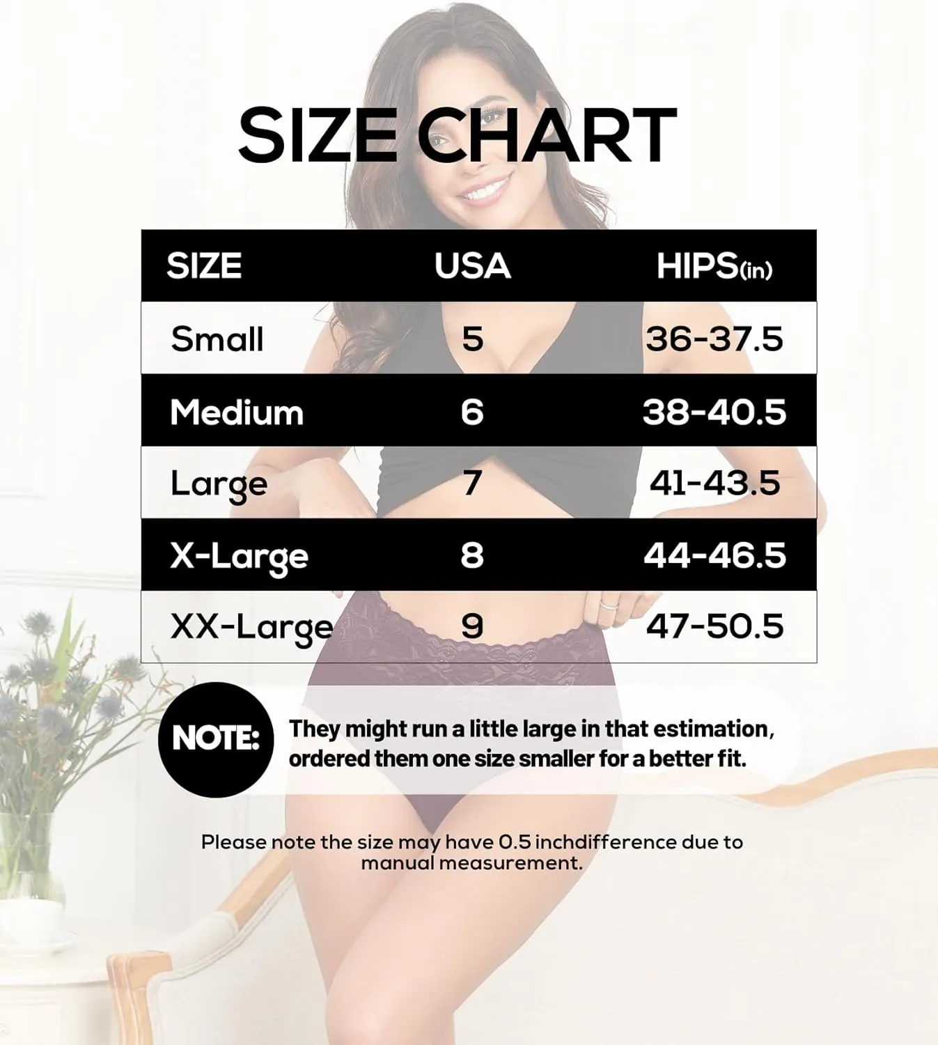 Wealurre Womens Underwear Cotton Bikini Panties for Women High Waisted Lace Hipster Stretch Briefs for Ladies 5 Pack