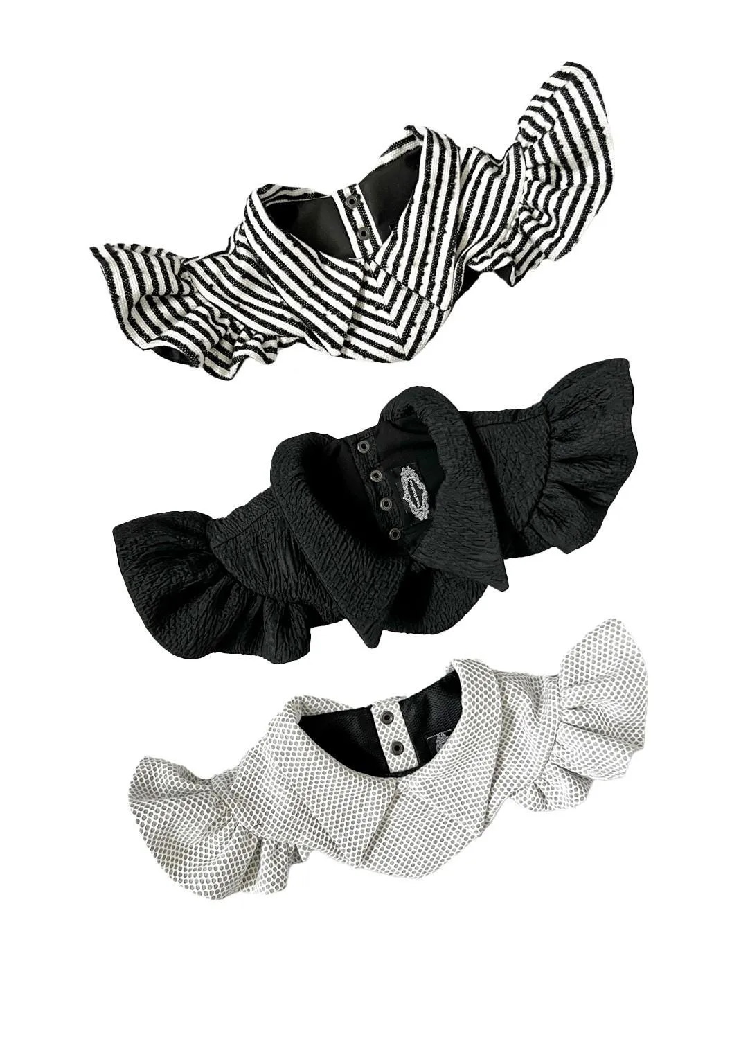 White and Gray Netting Sporty Neck Collar SPP00096