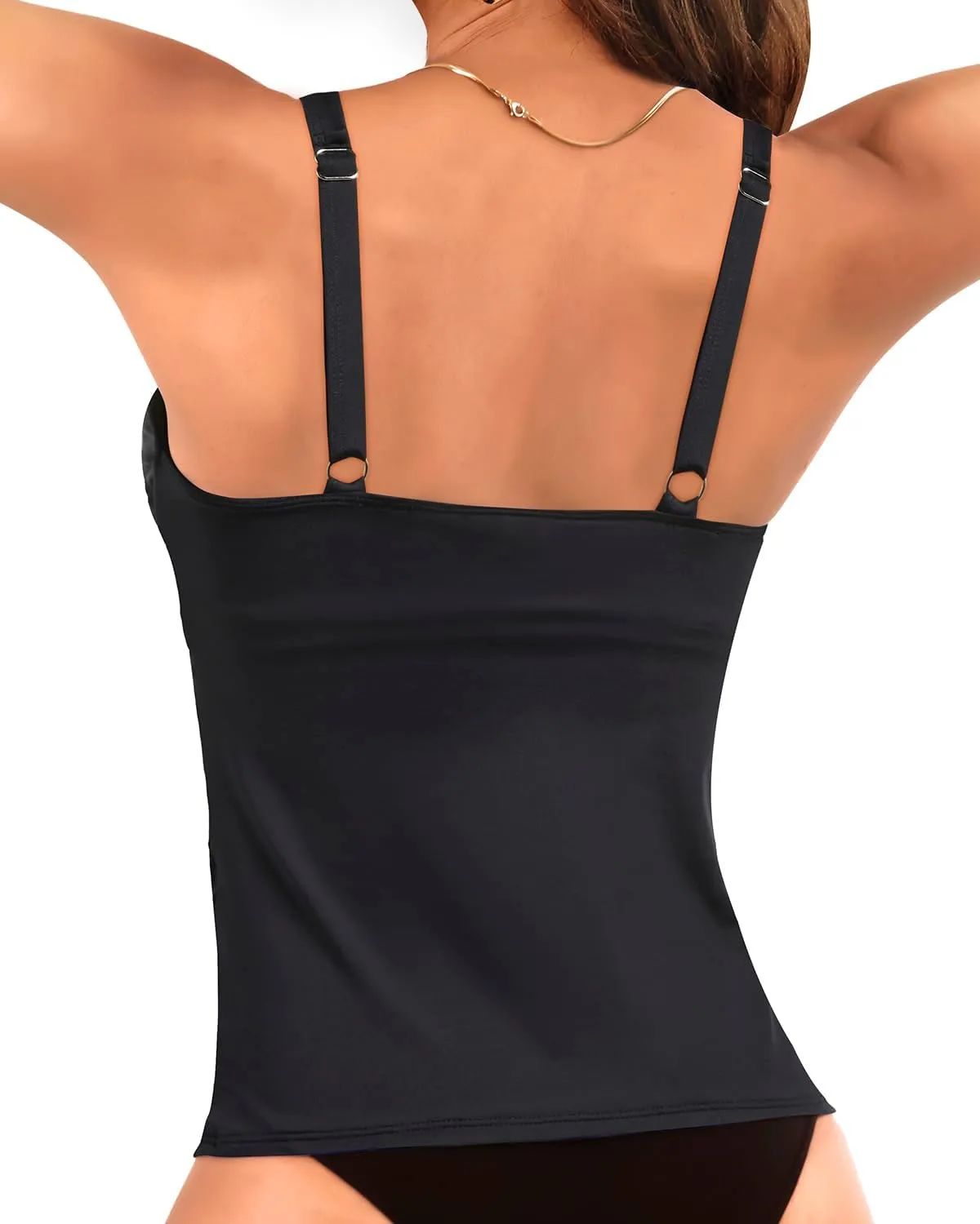 Yonique Women's Tankini Top Only Tummy Control Bathing Suits Top Modest Swim Tank Tops