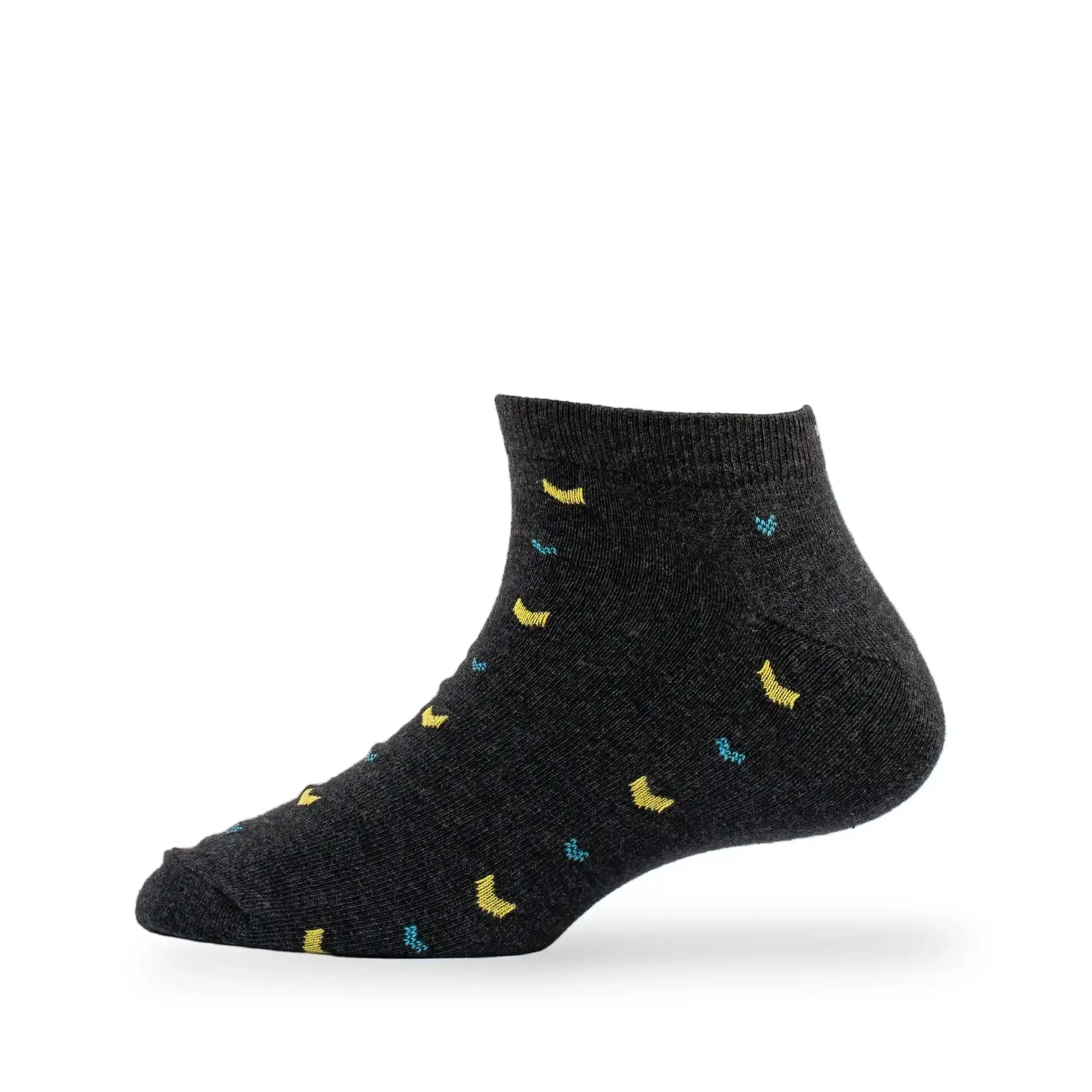 Young Wings Men's Multi Colour Cotton Fabric Design Low Ankle Length Socks - Pack of 5, Style no. 1706-M1